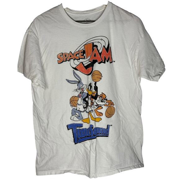 Space Jam Other - Space Jam Tune Squad White Graphic Tee Men’s L Looney Tunes 90s Retro